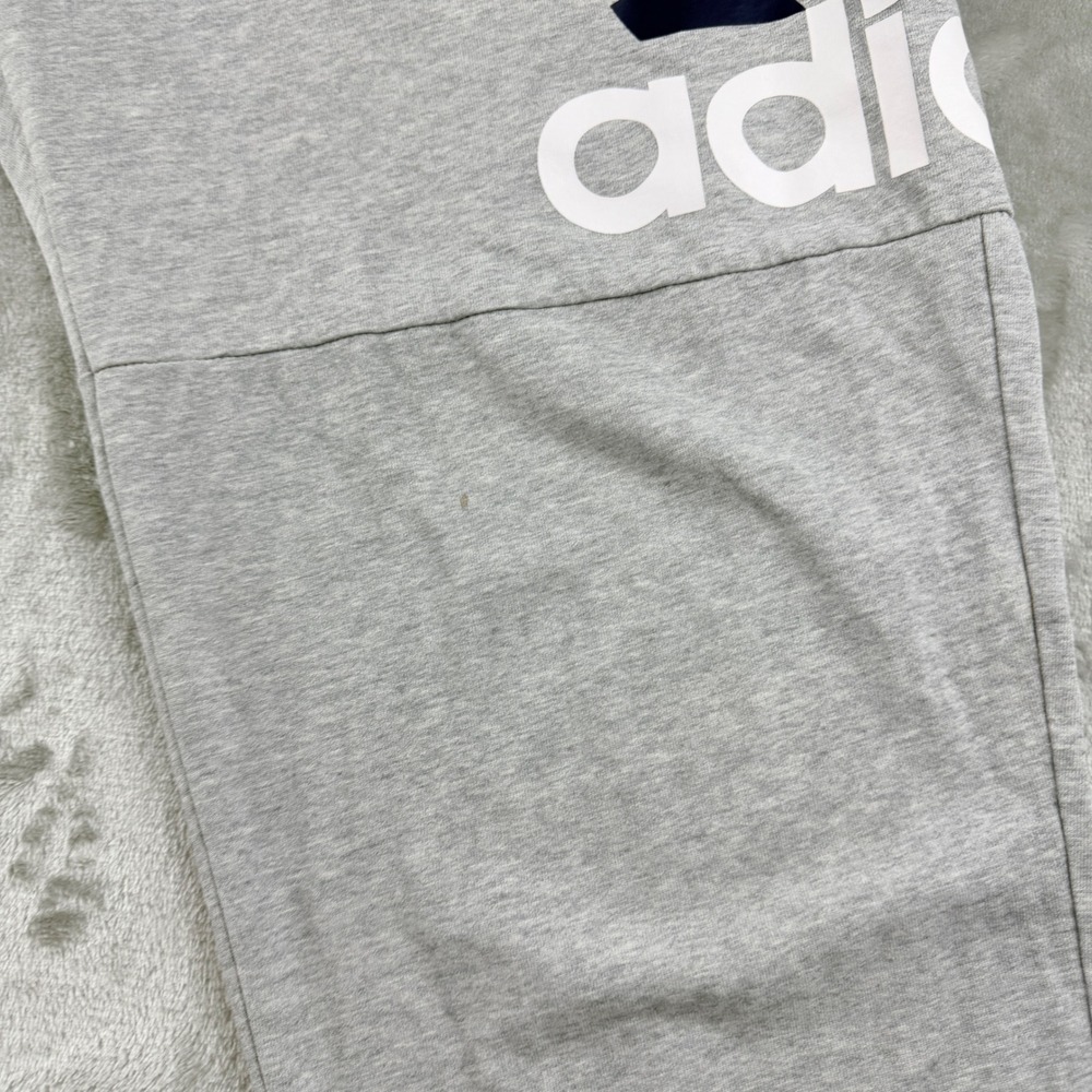 Adidas Men's Large Heather Gray Graphic Logo Jogger Sweatpants - Picture 10 of 11